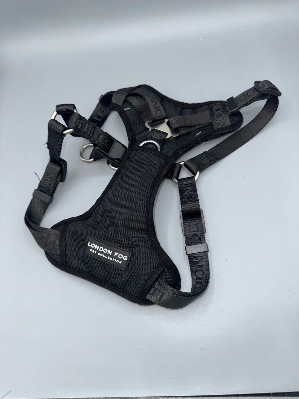 NEW London Fog Black No-Pull Padded Dog Harness